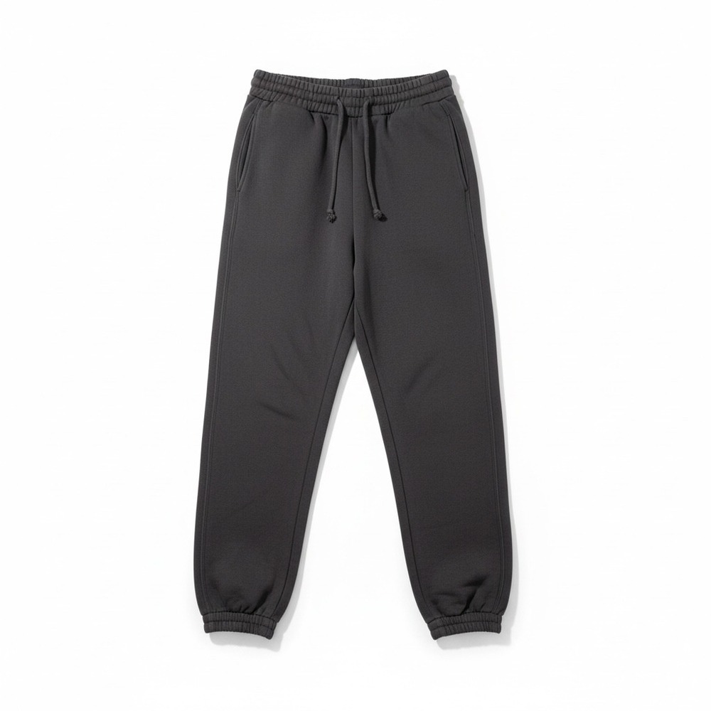 Zara Relaxed Fleece Jogger Sweatpants Charcoal Gray Size S Elastic Waist